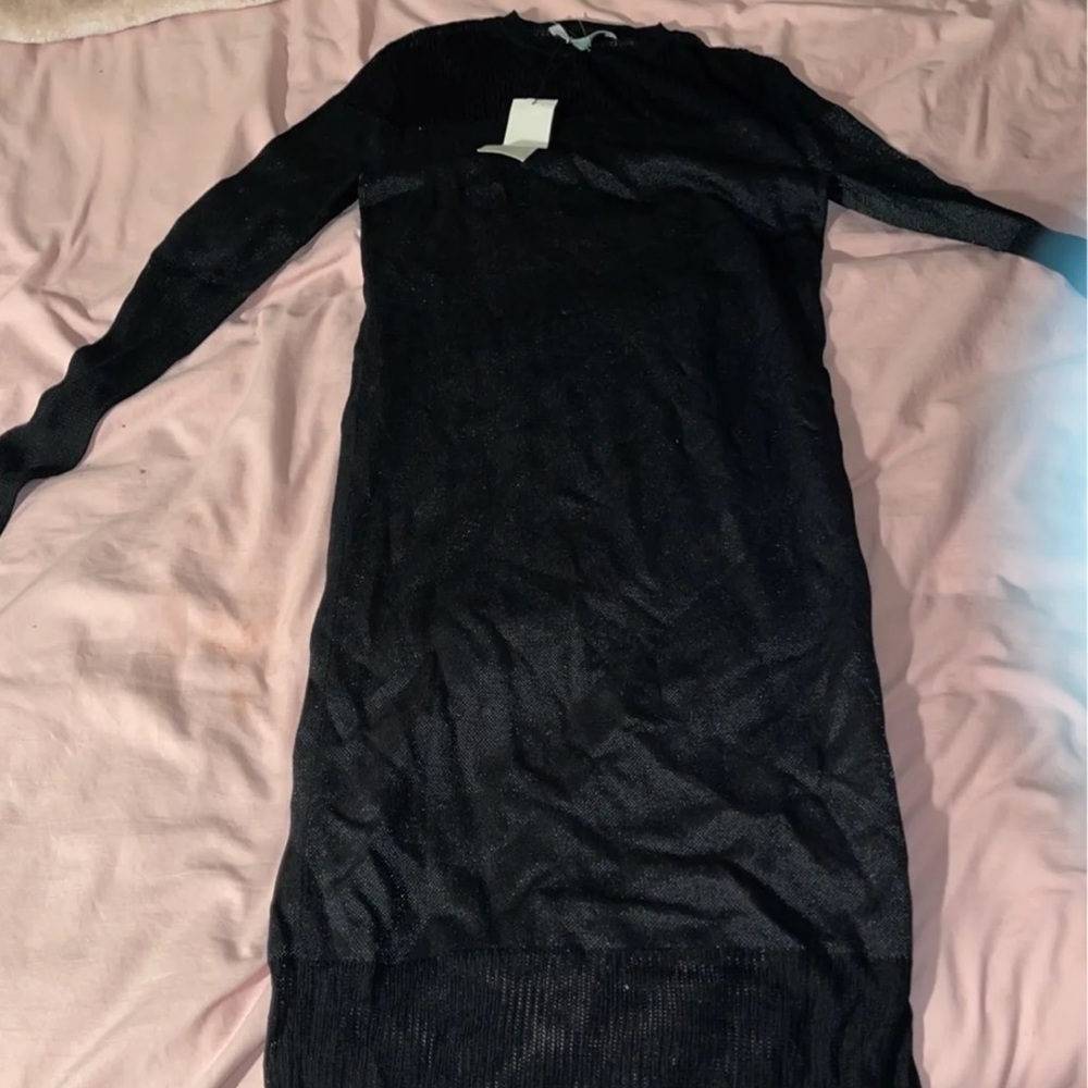 Black bodycon midi dress